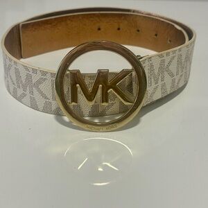 Michael Kors Monogram Belt with Gold Buckle